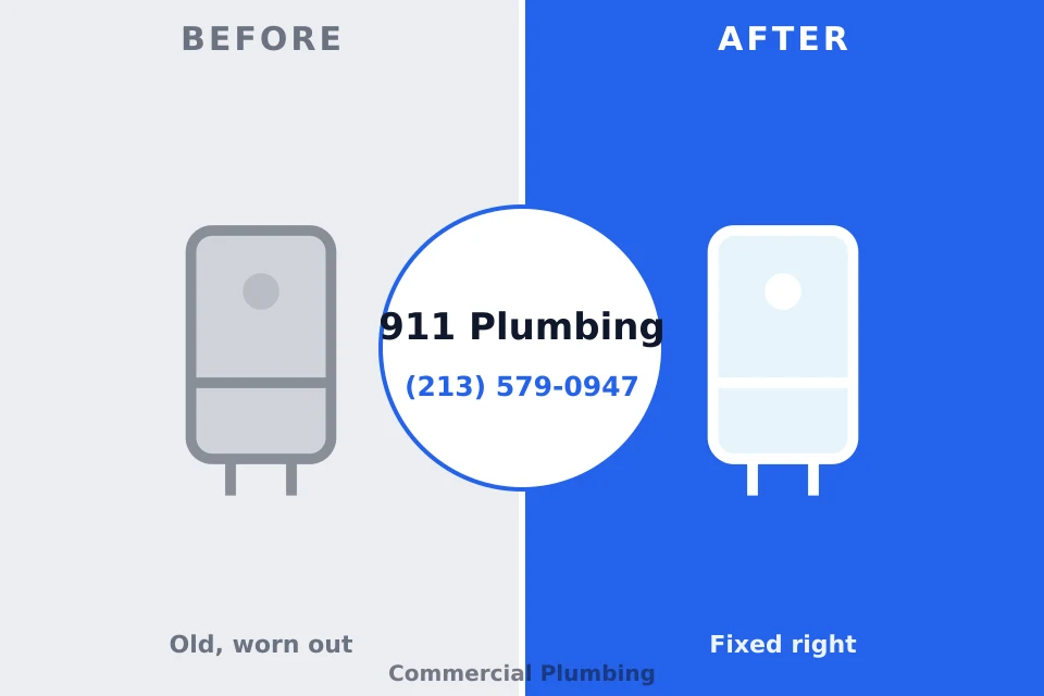 Before and after: plumbing repair Country Homes, WA